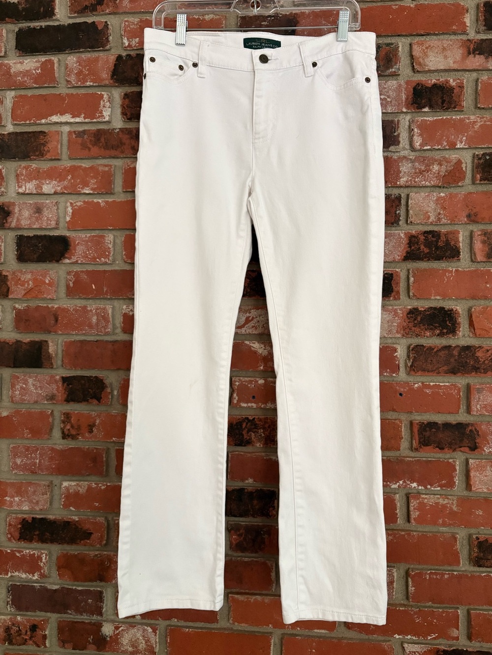 Lauren Ralph Lauren White Petite Straight Leg Jeans Preppy Summer  Sz 6P